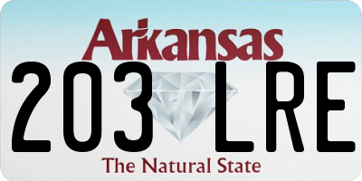 AR license plate 203LRE