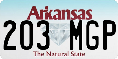 AR license plate 203MGP