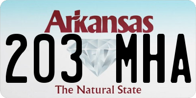AR license plate 203MHA