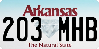 AR license plate 203MHB