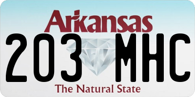 AR license plate 203MHC