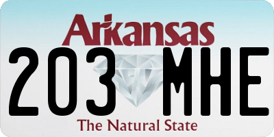 AR license plate 203MHE