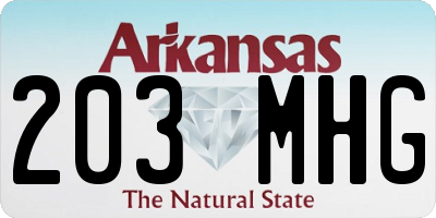AR license plate 203MHG