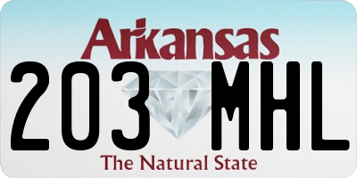 AR license plate 203MHL