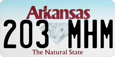 AR license plate 203MHM