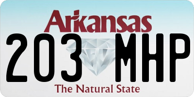 AR license plate 203MHP