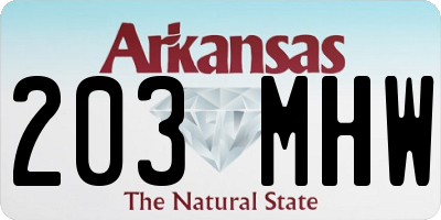 AR license plate 203MHW
