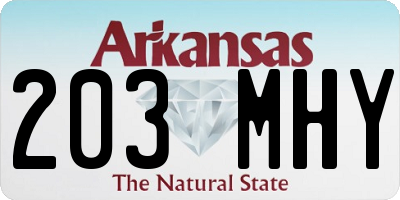 AR license plate 203MHY