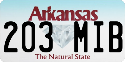 AR license plate 203MIB