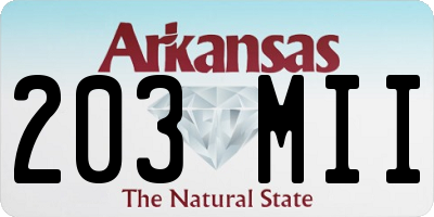 AR license plate 203MII