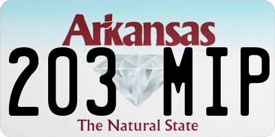 AR license plate 203MIP