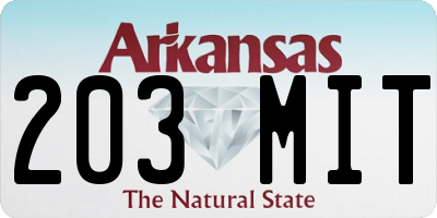 AR license plate 203MIT