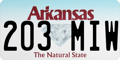 AR license plate 203MIW