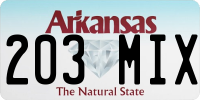 AR license plate 203MIX