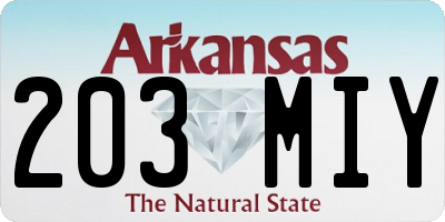 AR license plate 203MIY