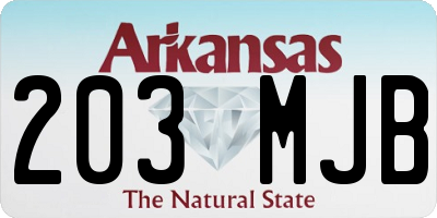 AR license plate 203MJB