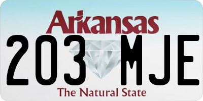 AR license plate 203MJE