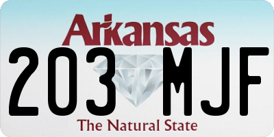 AR license plate 203MJF