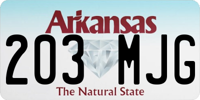 AR license plate 203MJG