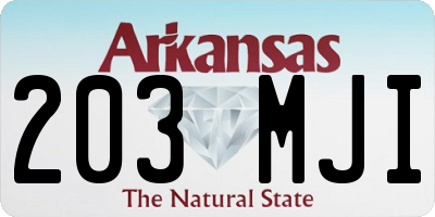 AR license plate 203MJI
