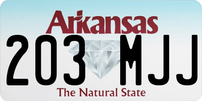 AR license plate 203MJJ