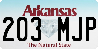 AR license plate 203MJP