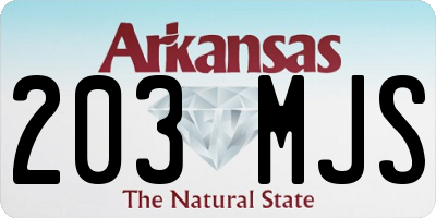AR license plate 203MJS