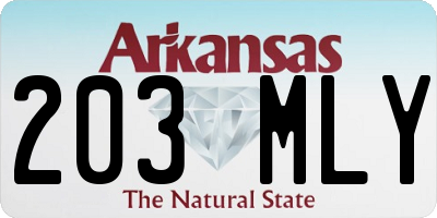 AR license plate 203MLY
