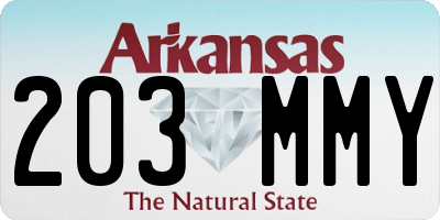 AR license plate 203MMY