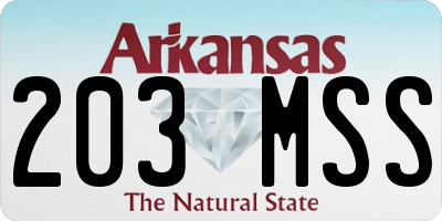 AR license plate 203MSS