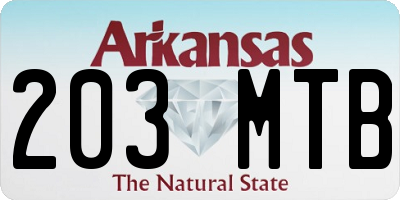 AR license plate 203MTB