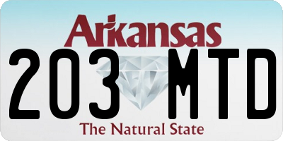 AR license plate 203MTD