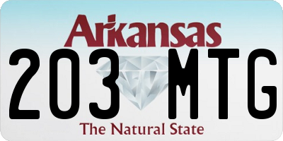 AR license plate 203MTG