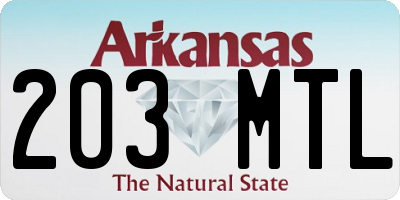 AR license plate 203MTL