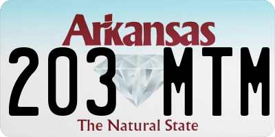 AR license plate 203MTM