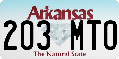 AR license plate 203MTO