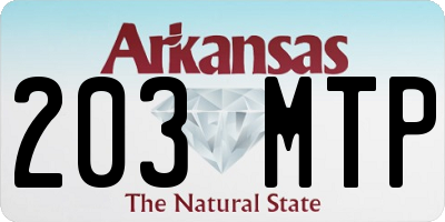AR license plate 203MTP