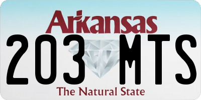 AR license plate 203MTS