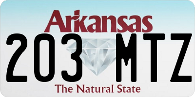 AR license plate 203MTZ