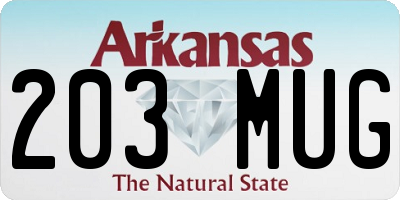 AR license plate 203MUG