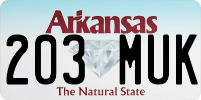 AR license plate 203MUK