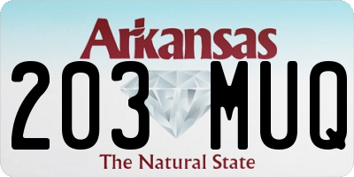 AR license plate 203MUQ