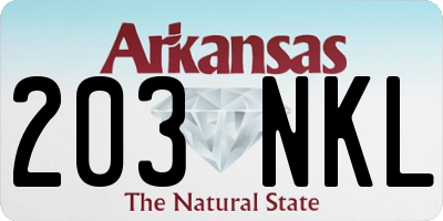 AR license plate 203NKL