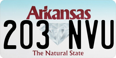 AR license plate 203NVU