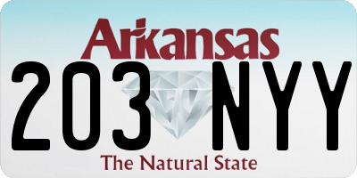 AR license plate 203NYY