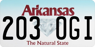 AR license plate 203OGI