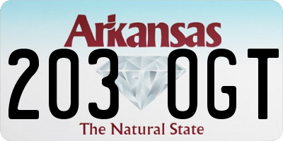 AR license plate 203OGT