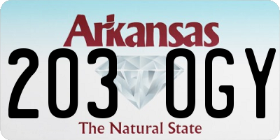 AR license plate 203OGY