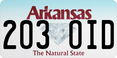 AR license plate 203OID
