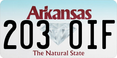 AR license plate 203OIF
